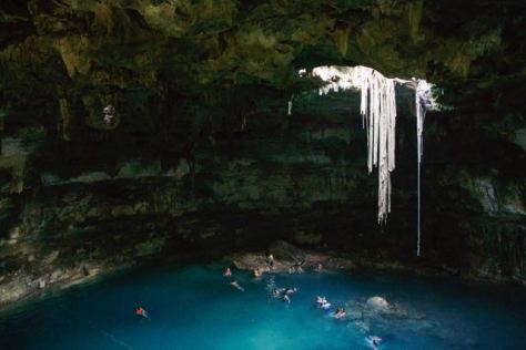 Mexico Yucatan Valladolid Cenote Dzitnup