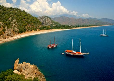 Summer vacation in Olympos - View from Hill - Mediterranean Sea - Antalya - Turkey