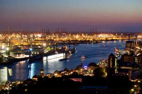 Insider Travel Guide to Hamburg - Germany - Panoramic Views of Hamburg - From the Tower of Michel Church and at night Nachtmichel